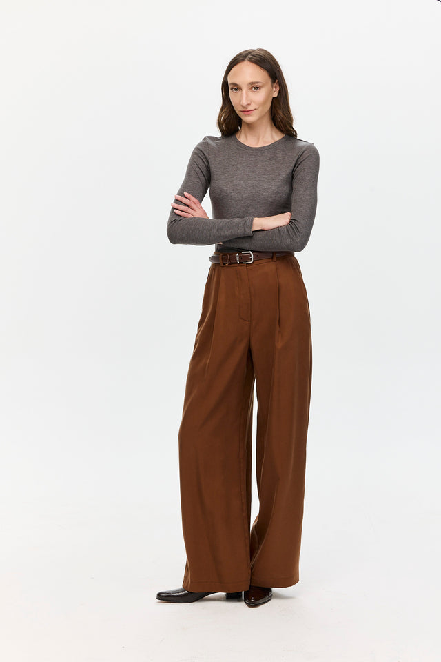 Oliver Tencel Pants Brown