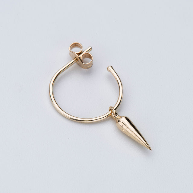 Gold Pendulum Mini-Hoop Earring