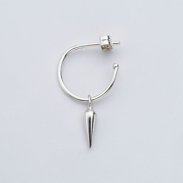 Silver Pendulum Mini-Hoop Earring