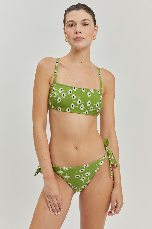 Green print Lucy Bikini bottom