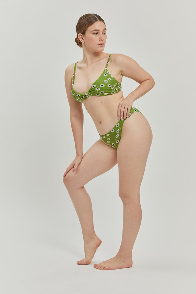 Green print Jasmin Bikini Top