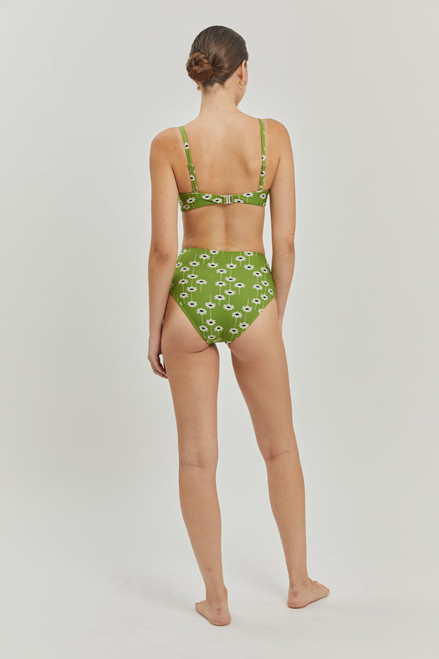 Green Print Karly Bikini bottom