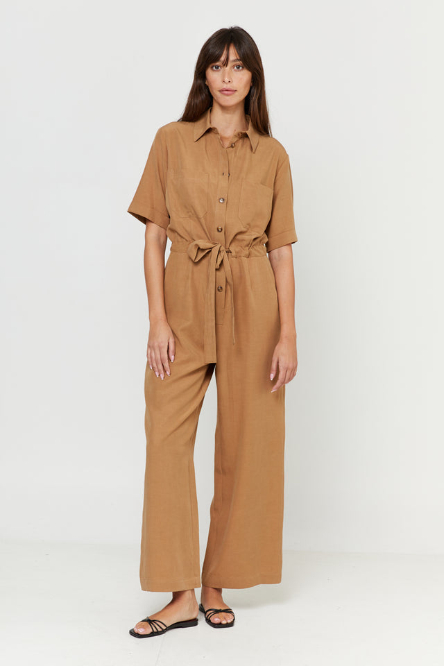 Ally Jumpsuit Tan