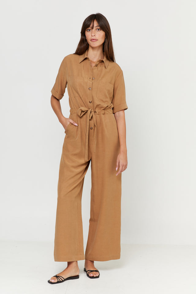 Ally Jumpsuit Tan