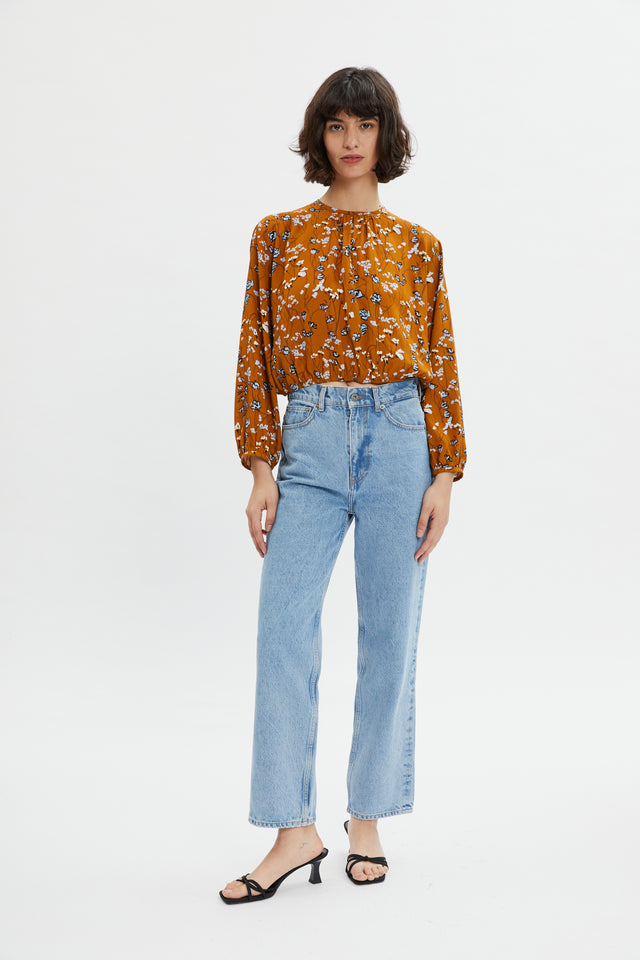 Daisy Blouse Caramel Floral