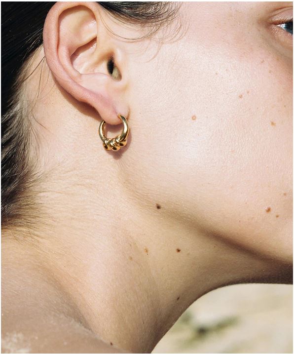 Gold Ionic Hoops