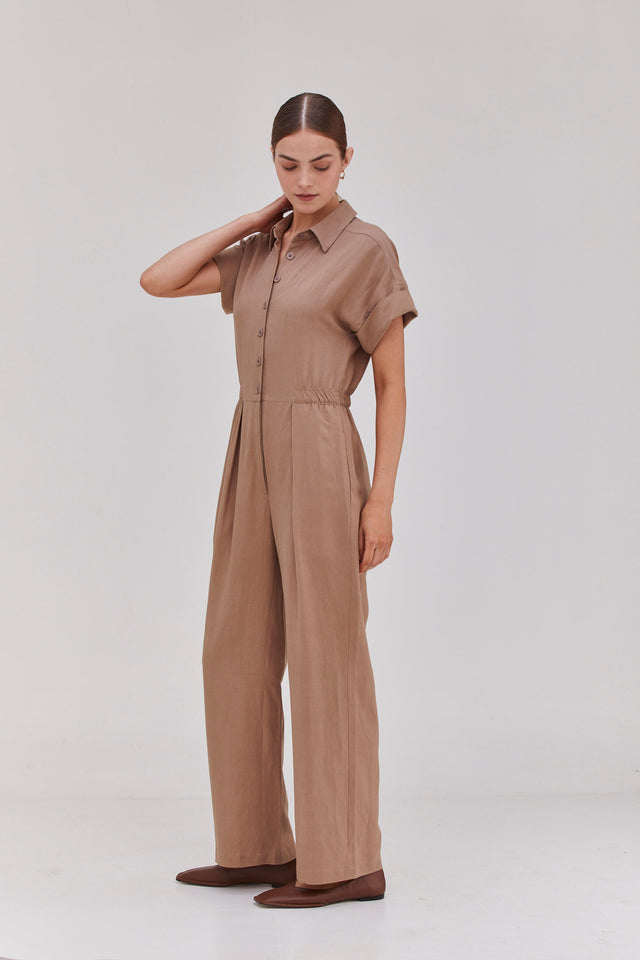 Ella Jumpsuit Camel