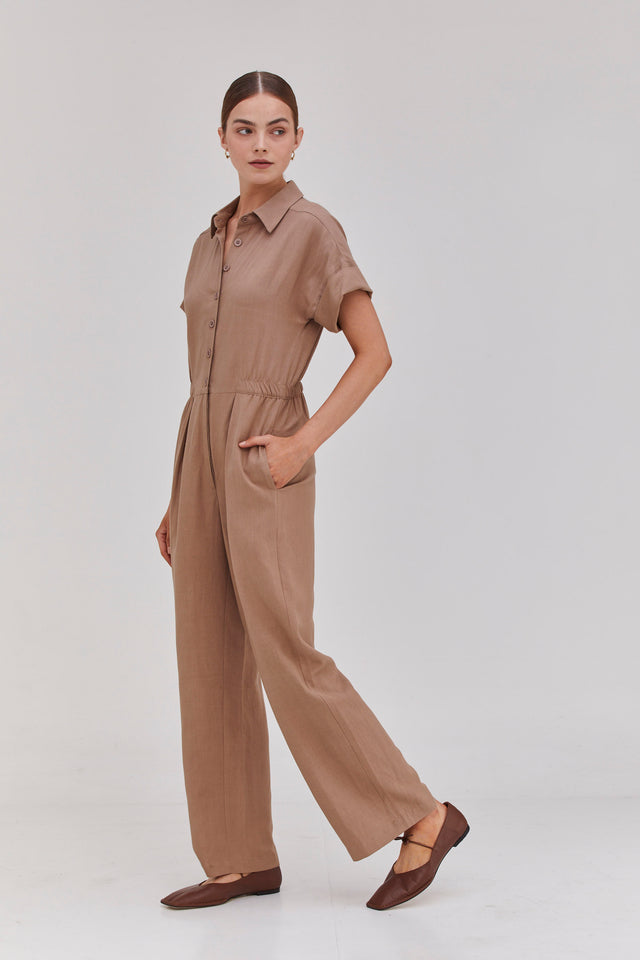 Ella Jumpsuit Camel