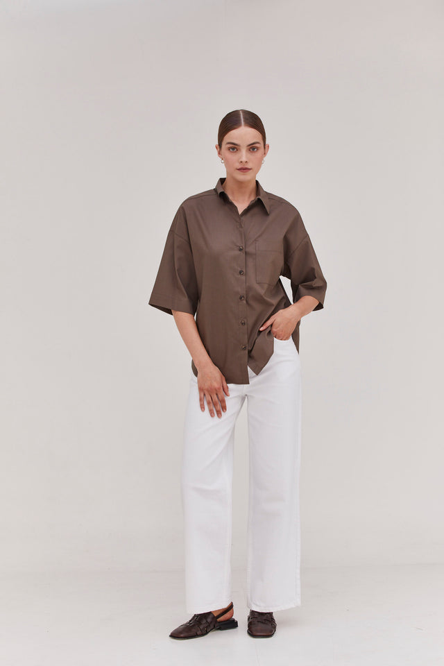 Ella Blouse Brown