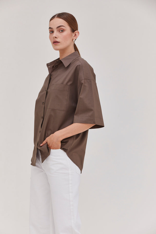 Ella Blouse Brown