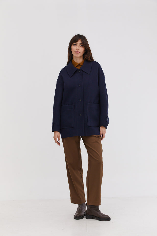 Joseph Wool Coat Dark Blue