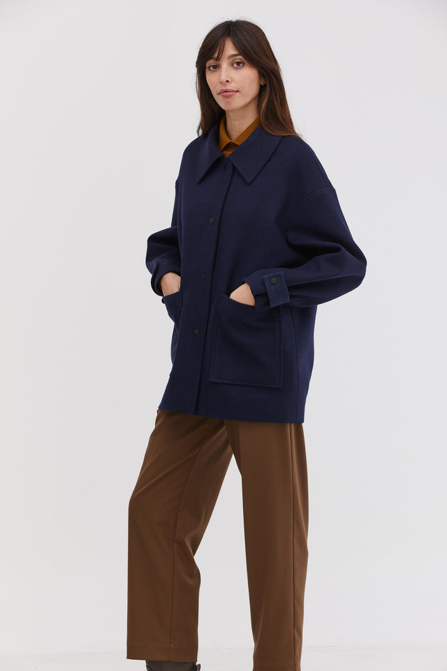 Joseph Wool Coat Dark Blue